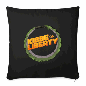 Kibbe on Liberty | Throw Pillow Cover - black