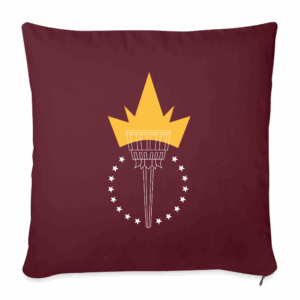 Freedom Torch | Throw Pillow Cover - burgundy