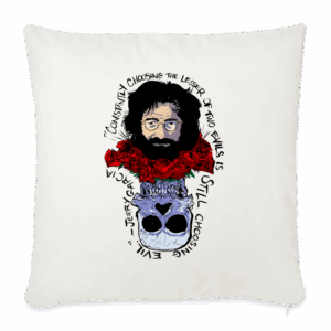 Jerry Garcia | Throw Pillow Cover - natural white