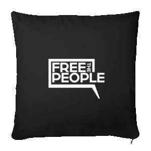 Free the People | Throw Pillow Cover - black